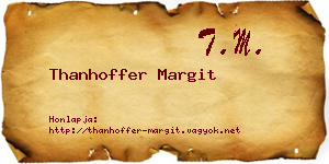 Thanhoffer Margit névjegykártya