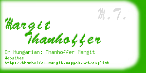 margit thanhoffer business card